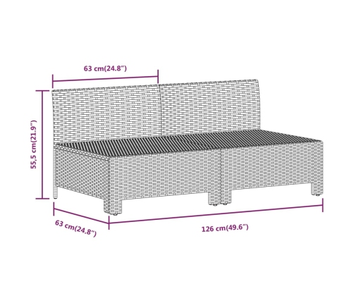 10-Daļīgs Dārza Atpūtas Mēbeļu Komplekts, Pelēka Pe Rotangpalma Vidaxl