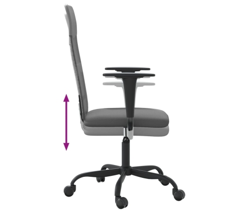 vidaXL biroja krēsls, regulējams augstums, sieta audums, mākslīgā āda