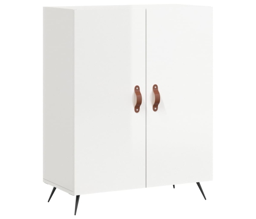 vidaXL kumode, spīdīgi balta, 69,5x34x90 cm, inženierijas koks