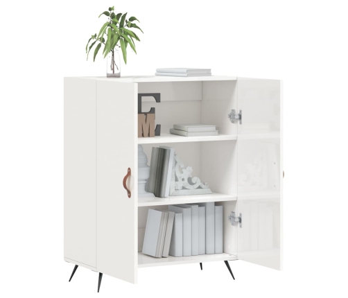 vidaXL kumode, spīdīgi balta, 69,5x34x90 cm, inženierijas koks