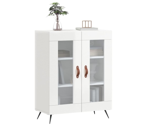 vidaXL kumode, spīdīgi balta, 69,5x34x90 cm, inženierijas koks