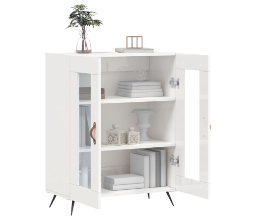 vidaXL kumode, spīdīgi balta, 69,5x34x90 cm, inženierijas koks