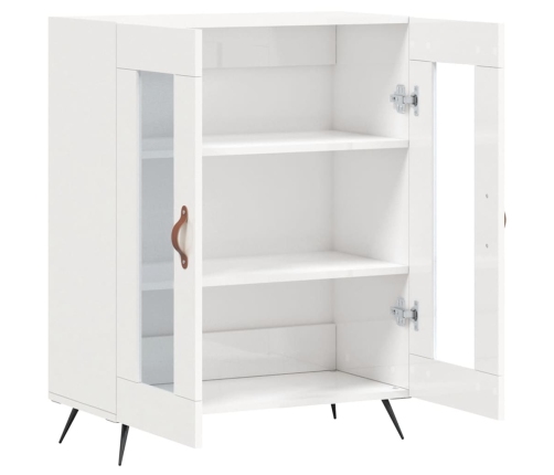 vidaXL kumode, spīdīgi balta, 69,5x34x90 cm, inženierijas koks