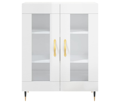 vidaXL kumode, spīdīgi balta, 69,5x34x90 cm, inženierijas koks