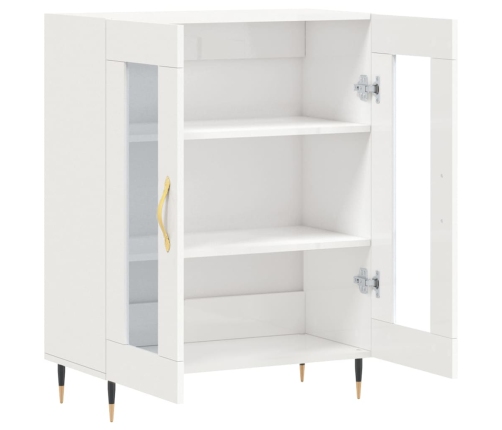 vidaXL kumode, spīdīgi balta, 69,5x34x90 cm, inženierijas koks