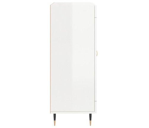 vidaXL kumode, spīdīgi balta, 69,5x34x90 cm, inženierijas koks