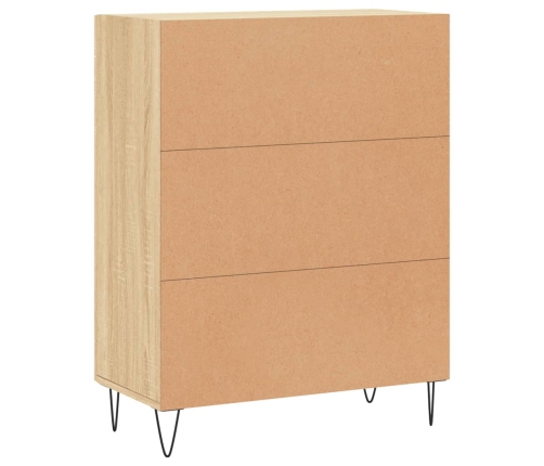 vidaXL kumode, ozolkoka krāsa, 69,5x34x90 cm, inženierijas koks