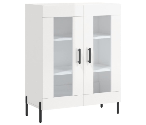 vidaXL kumode, spīdīgi balta, 69,5x34x90 cm, inženierijas koks