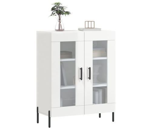 vidaXL kumode, spīdīgi balta, 69,5x34x90 cm, inženierijas koks