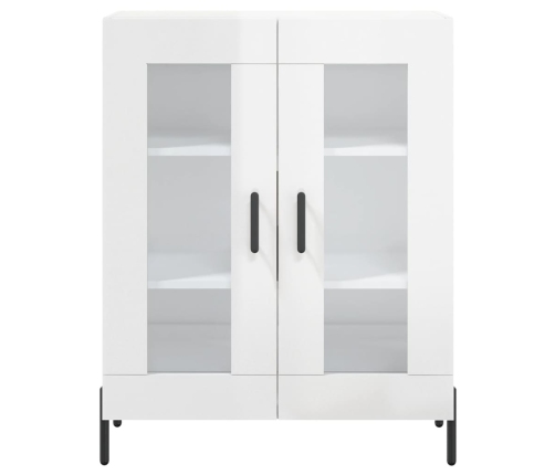 vidaXL kumode, spīdīgi balta, 69,5x34x90 cm, inženierijas koks