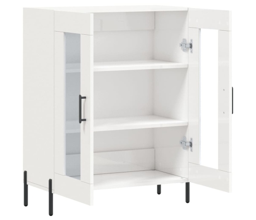 vidaXL kumode, spīdīgi balta, 69,5x34x90 cm, inženierijas koks