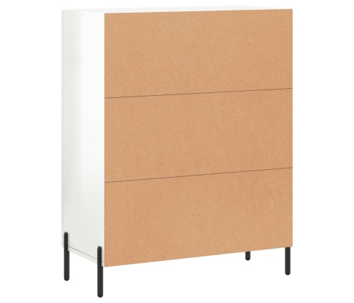 vidaXL kumode, spīdīgi balta, 69,5x34x90 cm, inženierijas koks