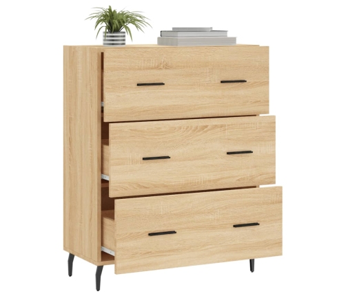 vidaXL kumode, ozolkoka krāsa, 69,5x34x90 cm, inženierijas koks