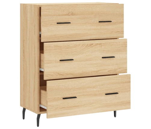 vidaXL kumode, ozolkoka krāsa, 69,5x34x90 cm, inženierijas koks