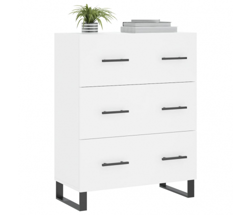 vidaXL kumode, balta, 69,5x34x90 cm, inženierijas koks