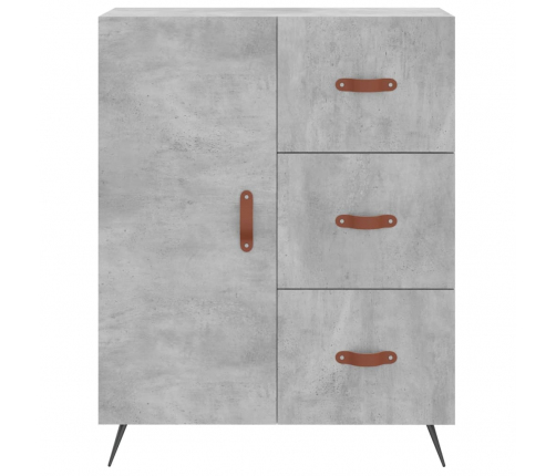 vidaXL kumode, betona pelēka, 69,5x34x90 cm, inženierijas koks