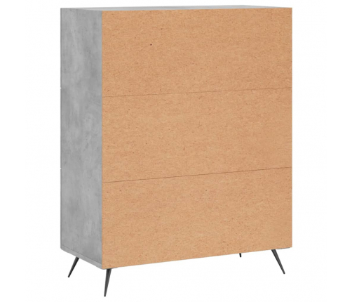 vidaXL kumode, betona pelēka, 69,5x34x90 cm, inženierijas koks