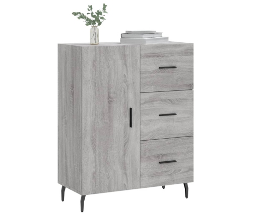 vidaXL kumode, pelēka ozolkoka, 69,5x34x90 cm, inženierijas koks