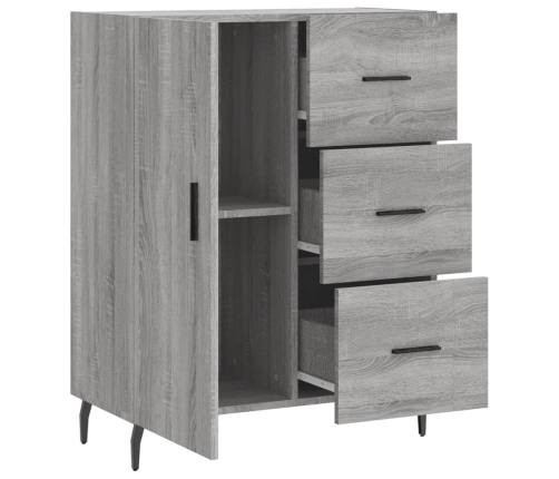 vidaXL kumode, pelēka ozolkoka, 69,5x34x90 cm, inženierijas koks