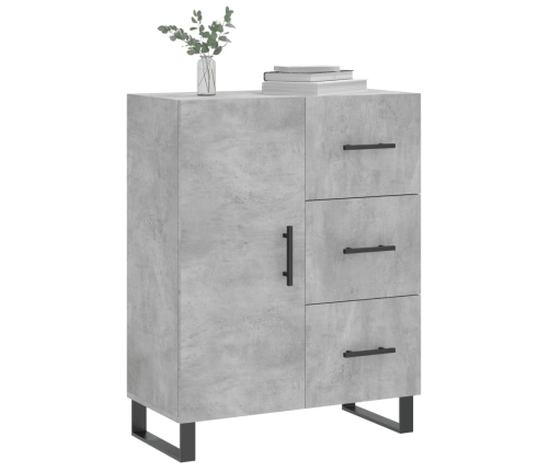 vidaXL kumode, betona pelēka, 69,5x34x90 cm, inženierijas koks