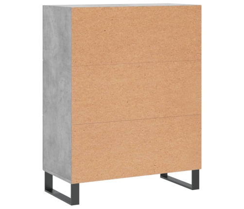 vidaXL kumode, betona pelēka, 69,5x34x90 cm, inženierijas koks