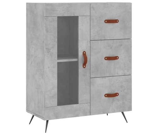 vidaXL kumode, betona pelēka, 69,5x34x90 cm, inženierijas koks