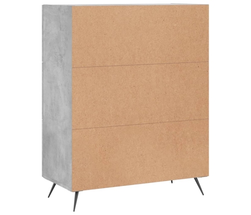 vidaXL kumode, betona pelēka, 69,5x34x90 cm, inženierijas koks