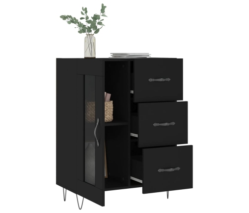 vidaXL kumode, melna, 69,5x34x90 cm, inženierijas koks