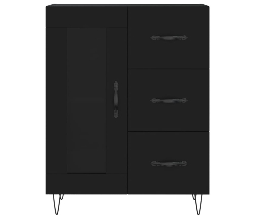 vidaXL kumode, melna, 69,5x34x90 cm, inženierijas koks