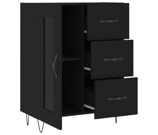 vidaXL kumode, melna, 69,5x34x90 cm, inženierijas koks