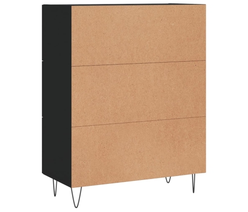 vidaXL kumode, melna, 69,5x34x90 cm, inženierijas koks