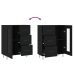 vidaXL kumode, melna, 69,5x34x90 cm, inženierijas koks