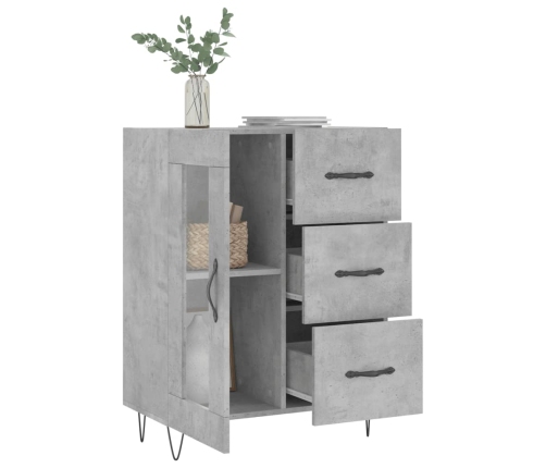 vidaXL kumode, betona pelēka, 69,5x34x90 cm, inženierijas koks