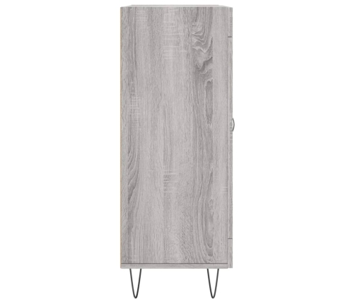 vidaXL kumode, pelēka ozolkoka, 69,5x34x90 cm, inženierijas koks