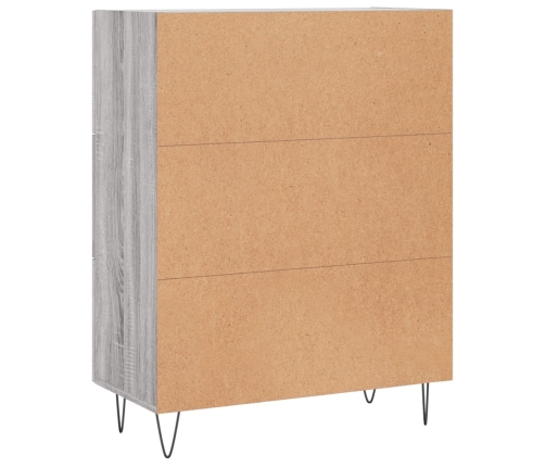 vidaXL kumode, pelēka ozolkoka, 69,5x34x90 cm, inženierijas koks