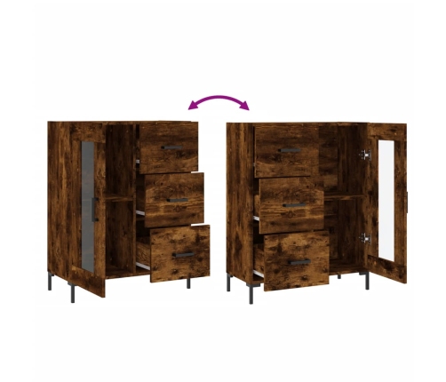 vidaXL kumode, ozolkoka krāsa, 69,5x34x90 cm, inženierijas koks