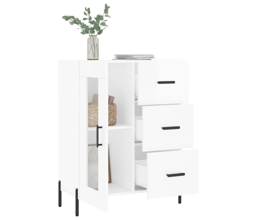 vidaXL kumode, spīdīgi balta, 69,5x34x90 cm, inženierijas koks