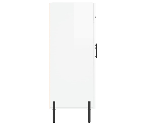 vidaXL kumode, spīdīgi balta, 69,5x34x90 cm, inženierijas koks