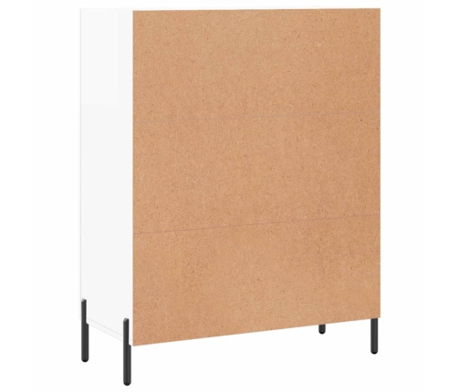 vidaXL kumode, spīdīgi balta, 69,5x34x90 cm, inženierijas koks