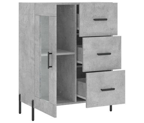vidaXL kumode, betona pelēka, 69,5x34x90 cm, inženierijas koks