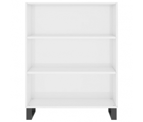 vidaXL plaukts, spīdīgi balts, 69,5x32,5x90 cm, inženierijas koks