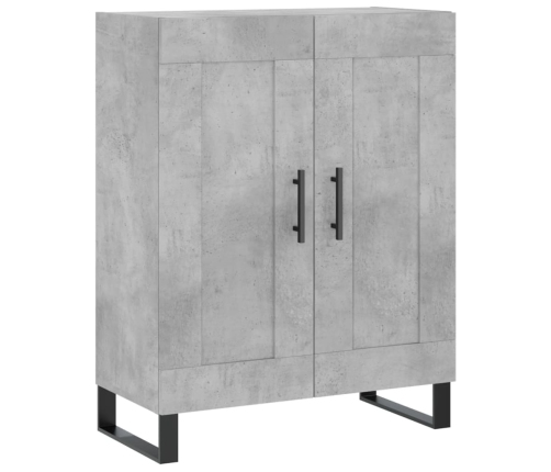 vidaXL kumode, betona pelēka, 69,5x34x90 cm, inženierijas koks