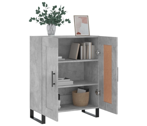 vidaXL kumode, betona pelēka, 69,5x34x90 cm, inženierijas koks