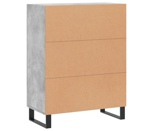 vidaXL kumode, betona pelēka, 69,5x34x90 cm, inženierijas koks