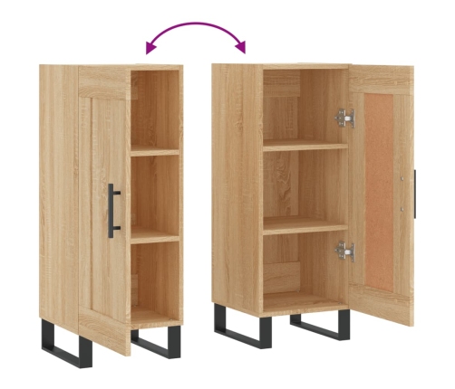 vidaXL kumode, ozolkoka krāsa, 34,5x34x90 cm, inženierijas koks