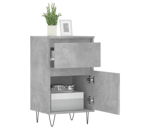 vidaXL plaukts, betona pelēks, 40x35x70 cm, inženierijas koks