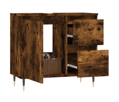 vidaXL vannasistabas skapītis, ozola, 65x33x60 cm, inženierijas koks