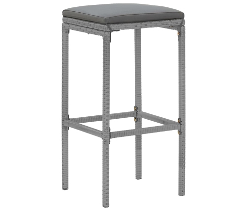 vidaXL 11-daļīgs bāra mēbeļu komplekts, matrači, PE rotangpalma