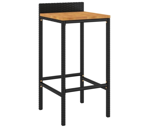 vidaXL 11-daļīgs dārza bāra mēbeļu komplekts, PE rotangpalma, akācija