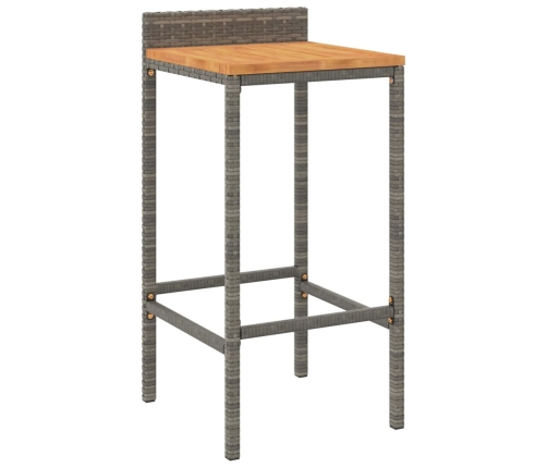 vidaXL 11-daļīgs dārza bāra mēbeļu komplekts, PE rotangpalma, akācija